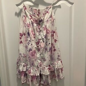 Floral Ruffle Hem Skirt